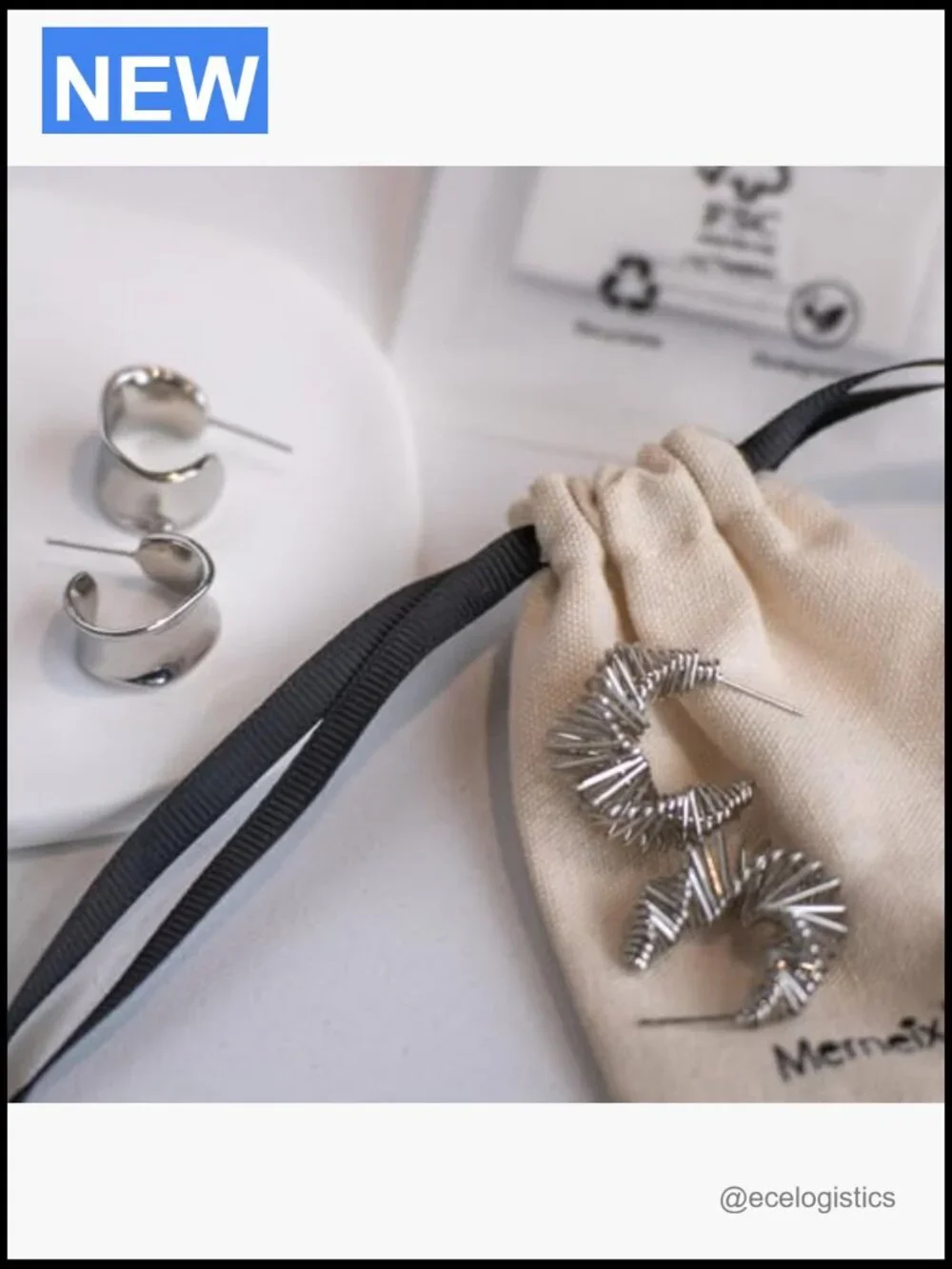 Chunky Sterling Silver Hoop Earrings